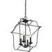 Myhouse Lighting Quoizel - GLY5204BA - Four Light Foyer Pendant - Gallery - Royal Ebony