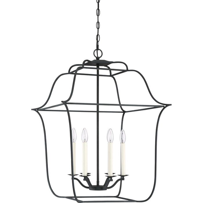 Myhouse Lighting Quoizel - GLY5206BA - Six Light Foyer Pendant - Gallery - Royal Ebony