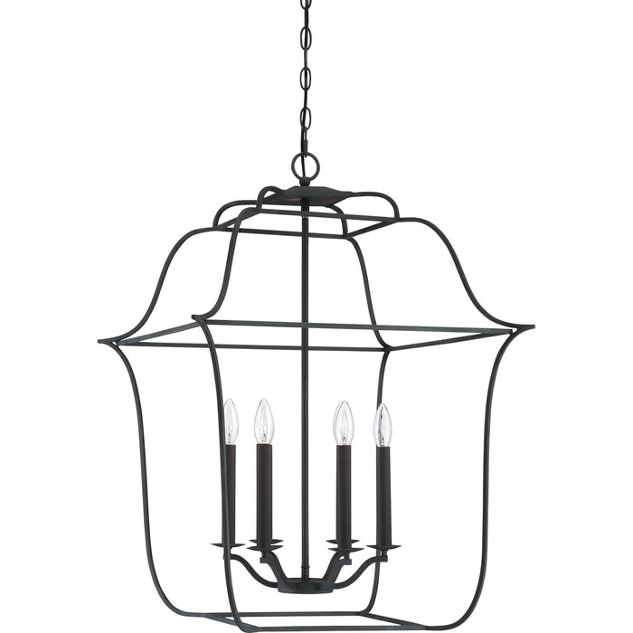 Myhouse Lighting Quoizel - GLY5206BA - Six Light Foyer Pendant - Gallery - Royal Ebony