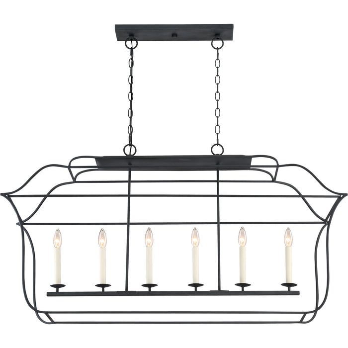 Myhouse Lighting Quoizel - GLY648BA - Six Light Island Chandelier - Gallery - Royal Ebony