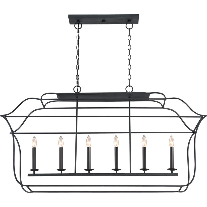 Myhouse Lighting Quoizel - GLY648BA - Six Light Island Chandelier - Gallery - Royal Ebony