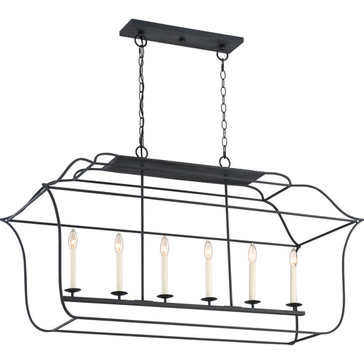 Myhouse Lighting Quoizel - GLY648BA - Six Light Island Chandelier - Gallery - Royal Ebony