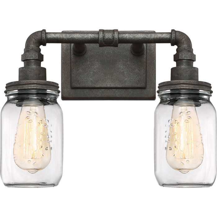 Myhouse Lighting Quoizel - SQR8602RK - Two Light Bath Fixture - Squire - Rustic Black