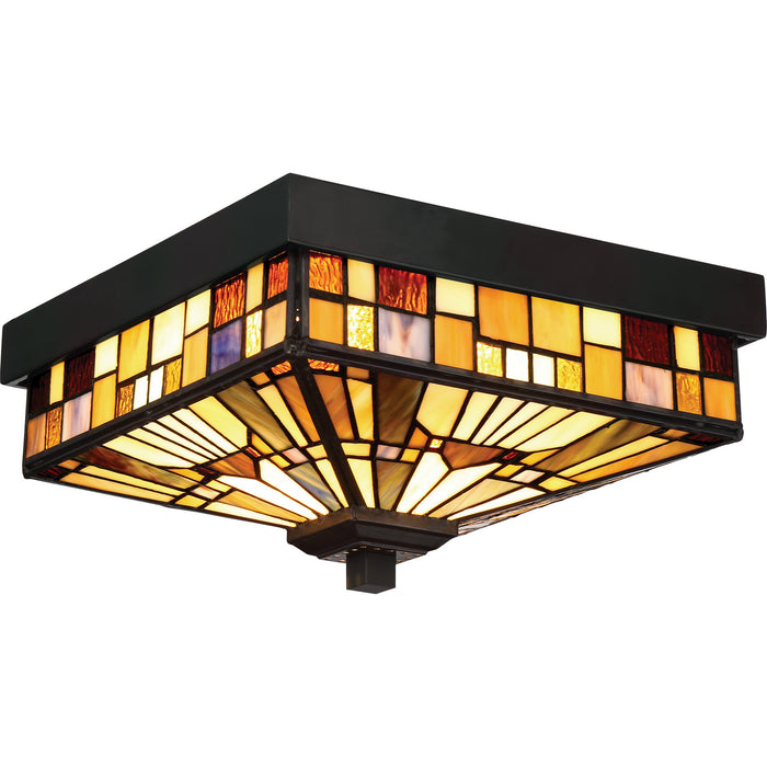 Myhouse Lighting Quoizel - TFIK1611VA - Two Light Flush Mount - Inglenook - Valiant Bronze