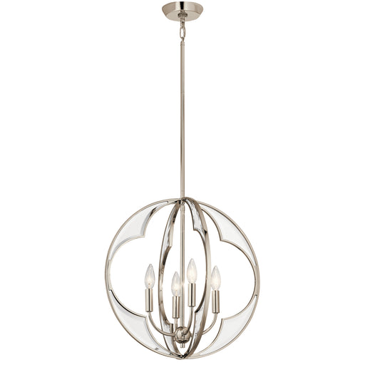 Myhouse Lighting Kichler - 43096PN - Four Light Chandelier - Montavello - Polished Nickel