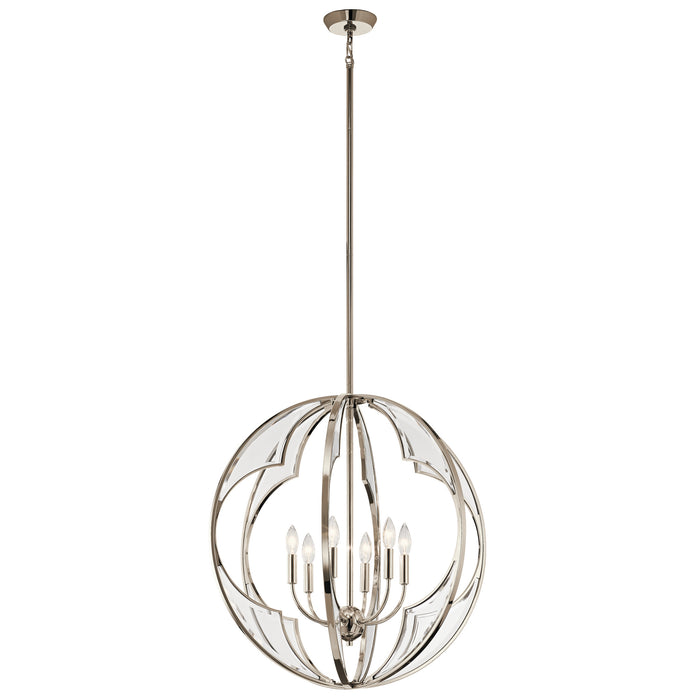 Myhouse Lighting Kichler - 43097PN - Six Light Chandelier - Montavello - Polished Nickel