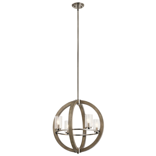 Myhouse Lighting Kichler - 43185DAG - Four Light Chandelier - Grand Bank - Distressed Antique Gray