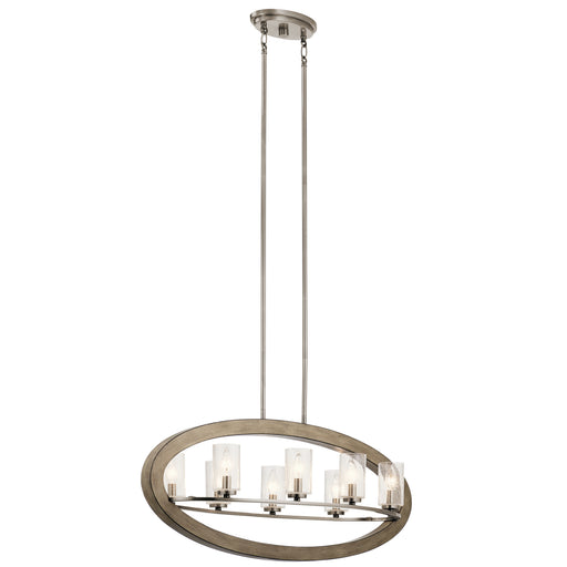 Myhouse Lighting Kichler - 43191DAG - Eight Light Linear Chandelier - Grand Bank - Distressed Antique Gray