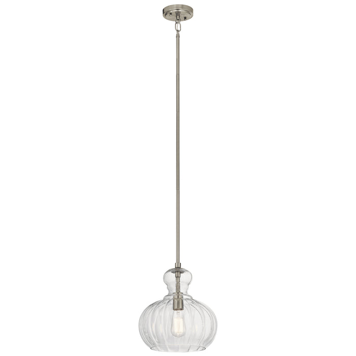 Myhouse Lighting Kichler - 43955NI - One Light Pendant - Riviera - Brushed Nickel