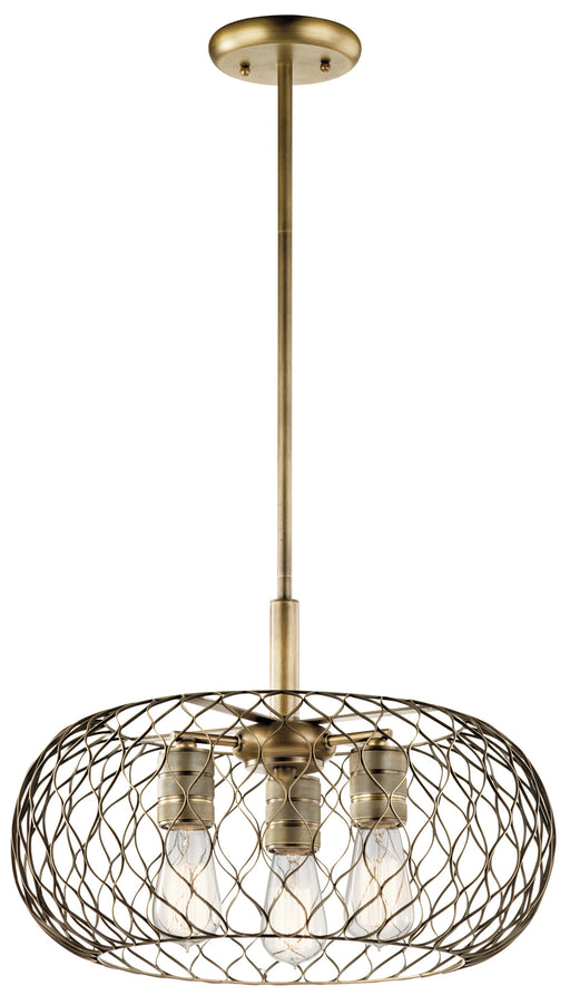 Myhouse Lighting Kichler - 43958NBR - Three Light Pendant - Devin - Natural Brass