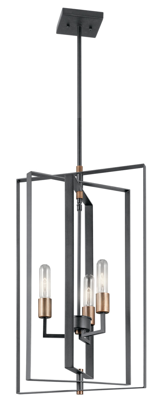 Myhouse Lighting Kichler - 43983BK - Three Light Foyer Pendant - Taubert - Black