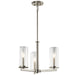 Myhouse Lighting Kichler - 43997NI - Three Light Chandelier/Semi Flush Mount - Crosby - Brushed Nickel