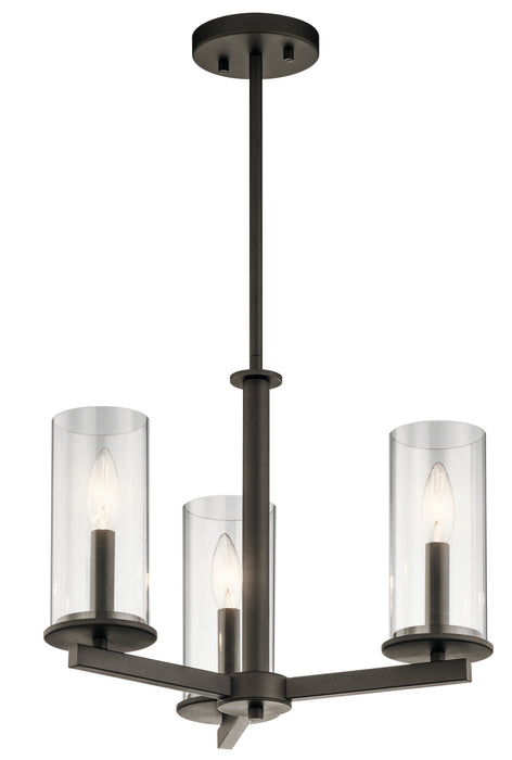 Myhouse Lighting Kichler - 43997OZ - Three Light Chandelier/Semi Flush Mount - Crosby - Olde Bronze