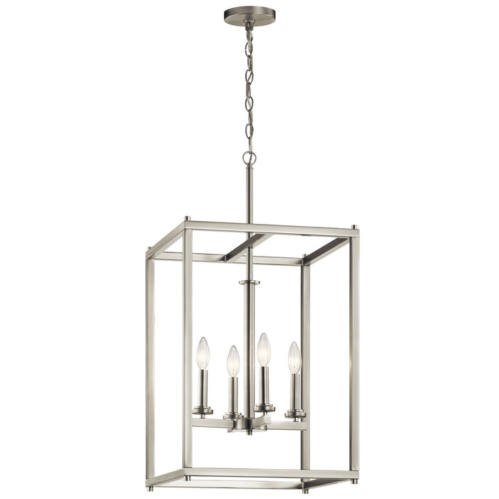 Myhouse Lighting Kichler - 43998NI - Four Light Foyer Pendant - Crosby - Brushed Nickel