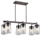 Myhouse Lighting Kichler - 49835AZ - Six Light Outdoor Linear Chandelier - Lyndon - Architectural Bronze