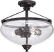 Myhouse Lighting Nuvo Lighting - 60-5544 - Three Light Semi Flush Mount - Laurel - Sudbury Bronze