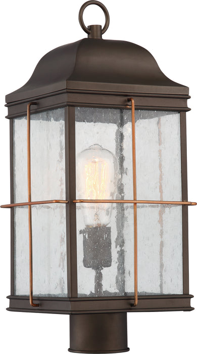 Myhouse Lighting Nuvo Lighting - 60-5835 - One Light Post Lantern - Howell - Bronze / Copper Accents