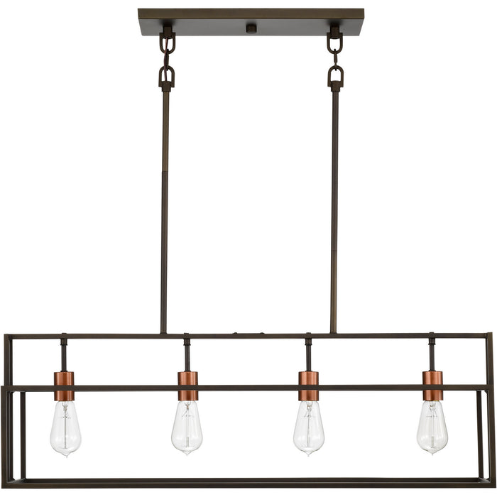 Myhouse Lighting Nuvo Lighting - 60-5854 - Four Light Island Pendant - Lake - Forest Bronze / Copper Accents