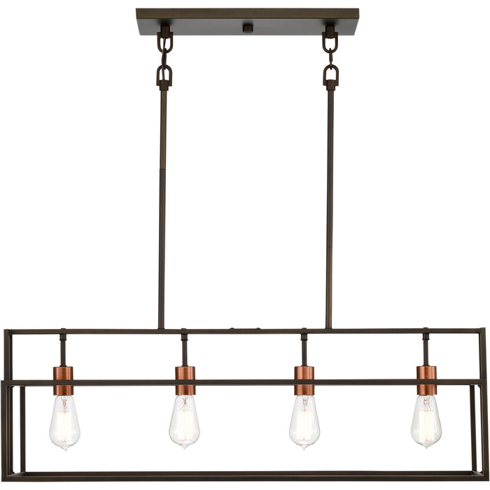 Myhouse Lighting Nuvo Lighting - 60-5854 - Four Light Island Pendant - Lake - Forest Bronze / Copper Accents