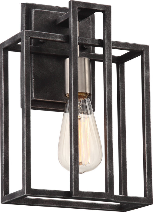 Myhouse Lighting Nuvo Lighting - 60-5856 - One Light Wall Sconce - Lake - Iron Black / Brushed Nickel Accents