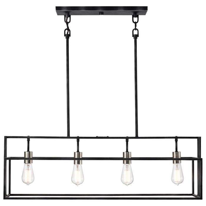 Myhouse Lighting Nuvo Lighting - 60-5859 - Four Light Island Pendant - Lake - Iron Black / Brushed Nickel Accents