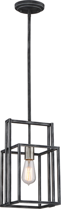 Myhouse Lighting Nuvo Lighting - 60-5860 - One Light Mini Pendant - Lake - Iron Black / Brushed Nickel Accents