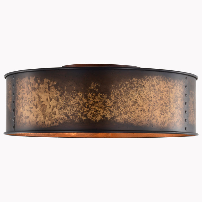 Myhouse Lighting Nuvo Lighting - 60-5893 - Three Light Flush Mount - Kettle - Weathered Brass