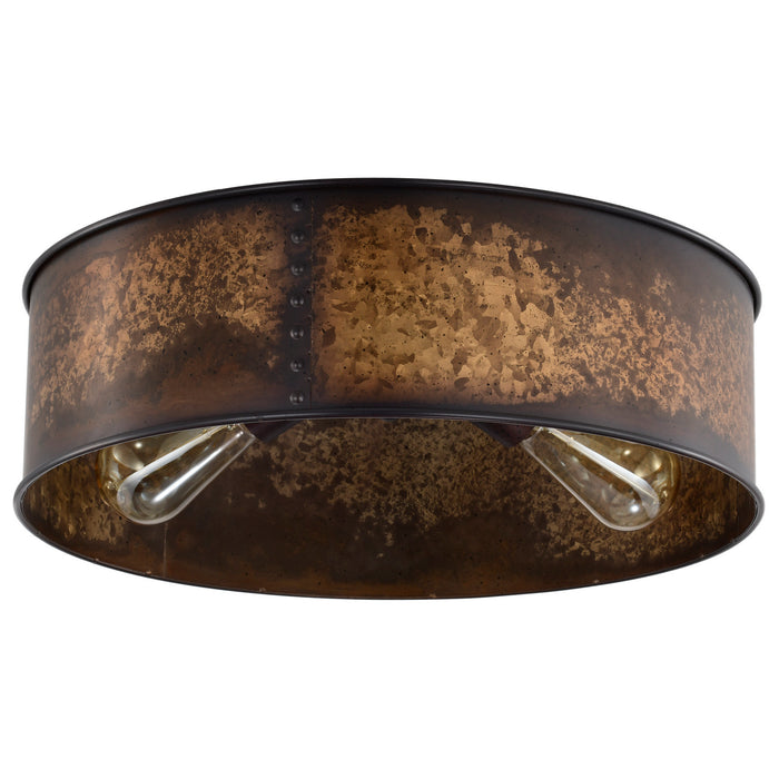 Myhouse Lighting Nuvo Lighting - 60-5893 - Three Light Flush Mount - Kettle - Weathered Brass