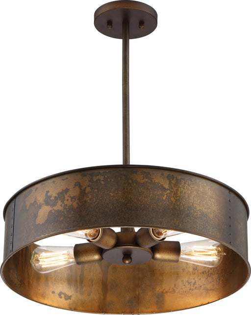 Myhouse Lighting Nuvo Lighting - 60-5894 - Four Light Pendant - Kettle - Weathered Brass