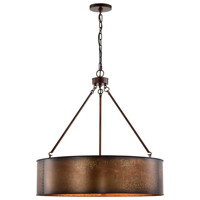 Myhouse Lighting Nuvo Lighting - 60-5895 - Five Light Pendant - Kettle - Weathered Brass