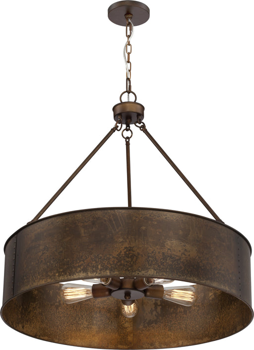 Myhouse Lighting Nuvo Lighting - 60-5895 - Five Light Pendant - Kettle - Weathered Brass