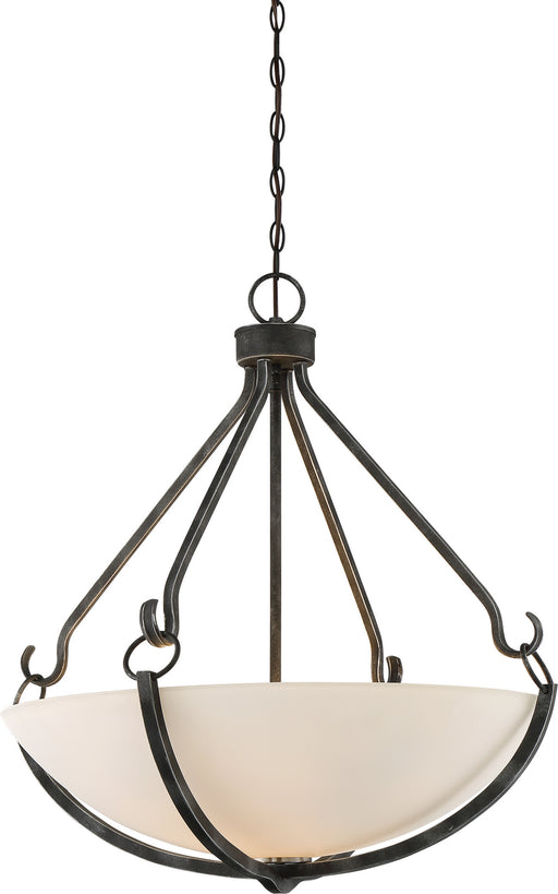 Myhouse Lighting Nuvo Lighting - 60-6125 - Four Light Pendant - Sherwood - Iron Black / Brushed Nickel Accents