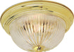 Myhouse Lighting Nuvo Lighting - SF76-091 - Two Light Flush Mount - Polished Brass