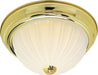 Myhouse Lighting Nuvo Lighting - SF76-128 - Three Light Flush Mount - Polished Brass