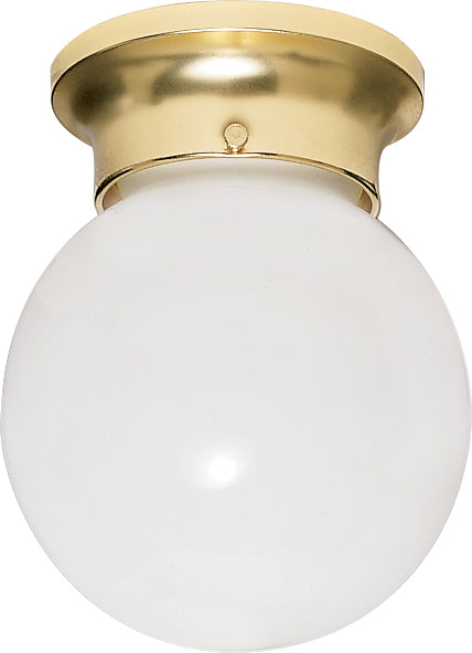 Myhouse Lighting Nuvo Lighting - SF77-108 - One Light Flush Mount - Polished Brass
