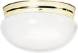 Myhouse Lighting Nuvo Lighting - SF77-986 - Two Light Flush Mount - Polished Brass