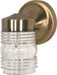 Myhouse Lighting Nuvo Lighting - SF77-995 - One Light Outdoor Wall Lantern - Antique Brass / Clear Ribbed