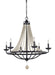 Myhouse Lighting Visual Comfort Studio - F3129/6DWZ/DWG - Six Light Chandelier - Nori - Dark Weathered Zinc / Driftwood Grey