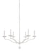 Myhouse Lighting Visual Comfort Studio - F3130/6PSW - Six Light Chandelier - Annie - Plaster White