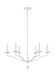 Myhouse Lighting Visual Comfort Studio - F3130/6PSW - Six Light Chandelier - Annie - Plaster White