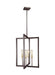 Myhouse Lighting Visual Comfort Studio - F3146/4NWB - Four Light Chandelier - Finnegan - New World Bronze