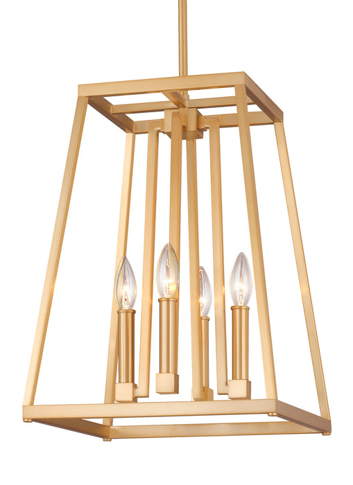 Myhouse Lighting Visual Comfort Studio - F3149/4GSB - Four Light Lantern - Conant - Gilded Satin Brass