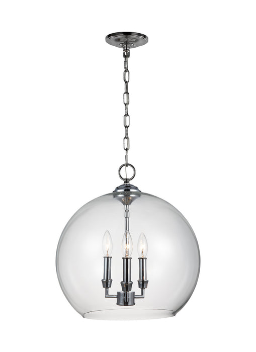 Myhouse Lighting Visual Comfort Studio - F3155/3CH - Three Light Pendant - Lawler - Chrome