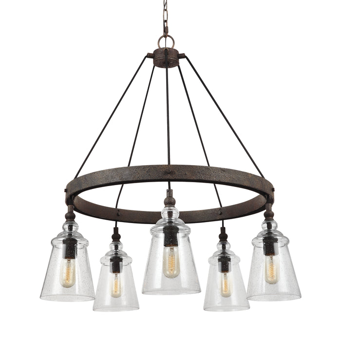 Myhouse Lighting Generation Lighting - F3169/5DWI - Five Light Chandelier - Loras - Dark Weathered Iron