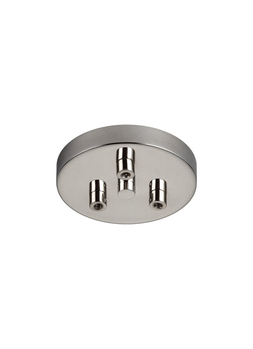 Myhouse Lighting Generation Lighting - MPC03PN - Three Light Multi-Port Canopy with Swag Hooks - Multi-Port Canopies - Polished Nickel