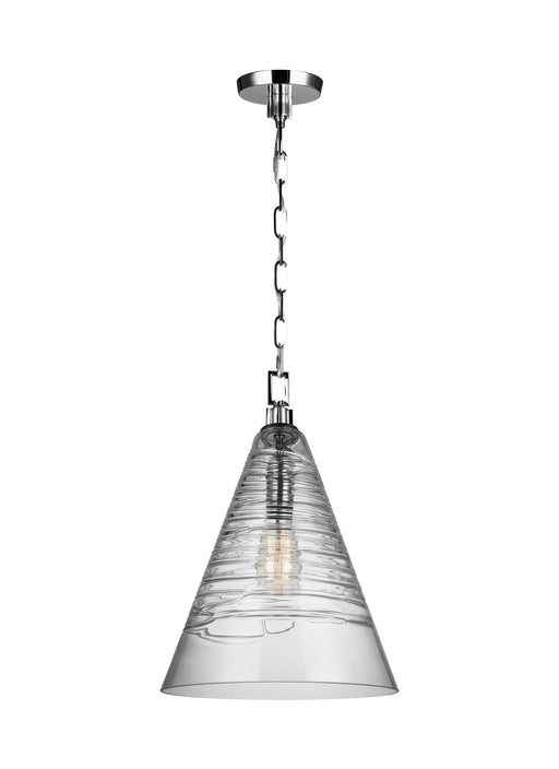 Myhouse Lighting Visual Comfort Studio - P1445CH - One Light Pendant - Elmore - Chrome