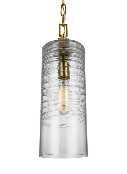 Myhouse Lighting Visual Comfort Studio - P1446BBS - One Light Pendant - Elmore - Burnished Brass