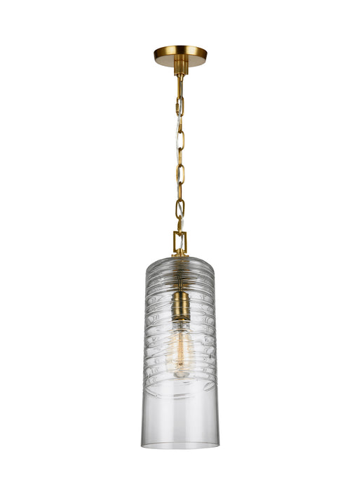 Myhouse Lighting Visual Comfort Studio - P1446BBS - One Light Pendant - Elmore - Burnished Brass