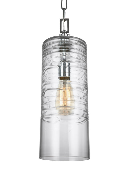 Myhouse Lighting Visual Comfort Studio - P1446CH - One Light Pendant - Elmore - Chrome