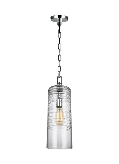 Myhouse Lighting Visual Comfort Studio - P1446CH - One Light Pendant - Elmore - Chrome